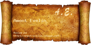 Ament Evelin névjegykártya