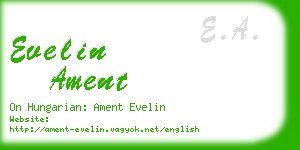 evelin ament business card